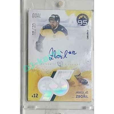 2024 Goal Cards 95. VÝROČÍ ZLÍNSKÉHO HOKEJE #ZL13 Mikuláš Zbořil Signature xx/20