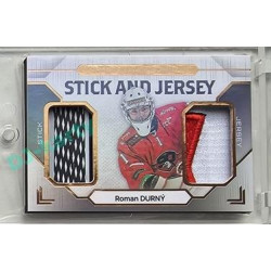2023/24 Goal cards Chance Liga 2. série #SJ-17 Roman Durný Game Used Material Jersey&Stick PROMO