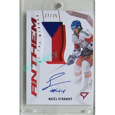 2024 Sportzoo Hokejové ČESKO #AW-MS Matěj Stránský Anthem of the Winner Auto Flag 27/35