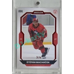 2023/24 Goal cards Chance Liga 2. série #320 Štěpán Macháček Red 3/6