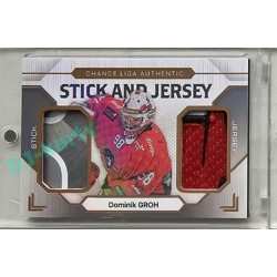 2023/24 Goal cards Chance Liga 2. série #SJ-18 Dominik Groh Game Used Material Jersey&Stick PROMO