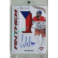 2024 Sportzoo Hokejové ČESKO #AW-JS Jiří Smejkal Anthem of the Winner Auto Flag 06/35