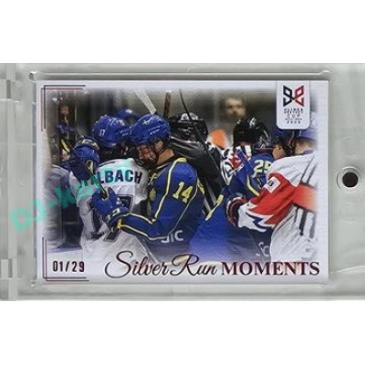 2023/24 Legendary Cards Hlinka Gretzky Cup Young Lions #SRM-32 Švédové potřebovali vysoké vítězství Silver Run Moments Canvas xx/29