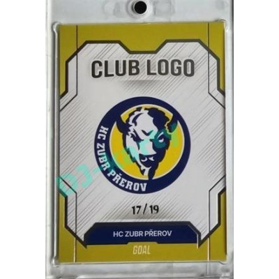 2023/24 Goal cards Chance Liga 1. série #CL-08 HC ZUBR PŘEROV Club Logo Parallel 17/19