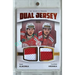 2023/24 Goal cards Chance Liga 2. série #JD-14 Karel Klikorka / František Hrdinka Game Used Material Dual Jersey 19/20