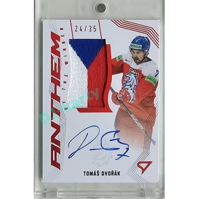 2024 Sportzoo Hokejové ČESKO #AW-TD Tomáš Dvořák Anthem of the Winner Auto Flag 24/35