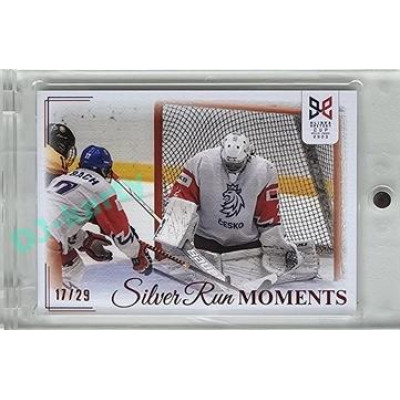 2023/24 Legendary Cards Hlinka Gretzky Cup Young Lions #SRM-29 Mařík vychytal výhru nad Němci 6:2 Silver Run Moments Canvas xx/29