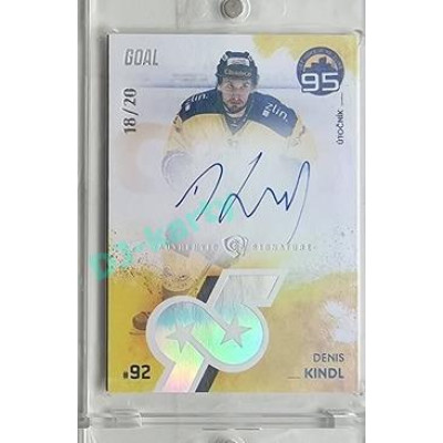 2024 Goal Cards 95. VÝROČÍ ZLÍNSKÉHO HOKEJE #ZL16 Denis Kindl Signature xx/20