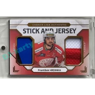 2023/24 Goal cards Chance Liga 2. série #SJ-14 František Hrdinka Game Used Material Jersey&Stick PROMO