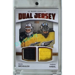 2023/24 Goal cards Chance Liga 2. série #JD-16 Martin Michajlov / Vladislav Habal Game Used Material Dual Jersey 19/20