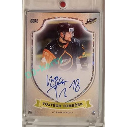 2023/24 Goal cards Chance Liga O kapku lepší hokej #18 Vojtěch Tomeček Expo Ostrava Signature x/6
