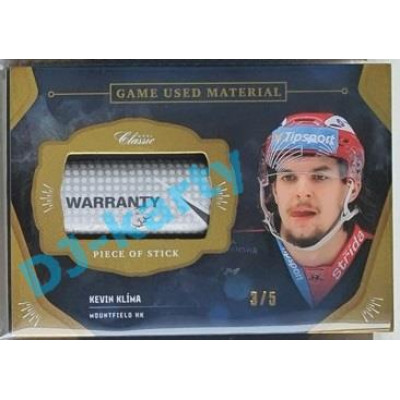2020/21 OFS 1.série Kevin Klíma #GUM-KKL 3/5 Game Used Material Black Cut