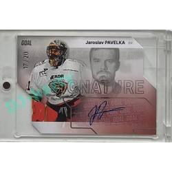 2023/24 Goal cards Chance Liga 2. série #S-64 Jaroslav Pavelka Autograph Silver 17/20