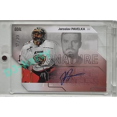2023/24 Goal cards Chance Liga 2. série #S-64 Jaroslav Pavelka Autograph Silver 17/20
