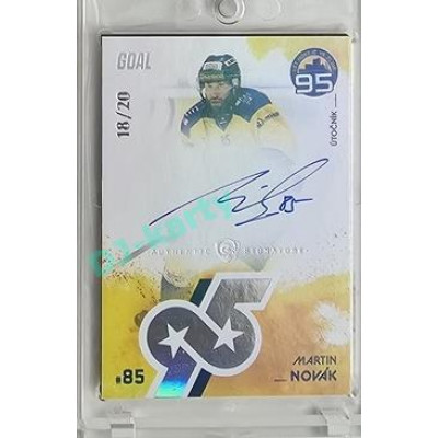 2024 Goal Cards 95. VÝROČÍ ZLÍNSKÉHO HOKEJE #ZL19 Martin Novák Signature xx/20