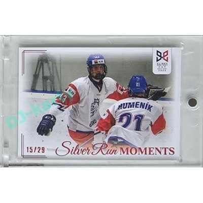 2023/24 Legendary Cards Hlinka Gretzky Cup Young Lions #SRM-23 Česká radost v duelu s Německem Silver Run Moments Canvas xx/29