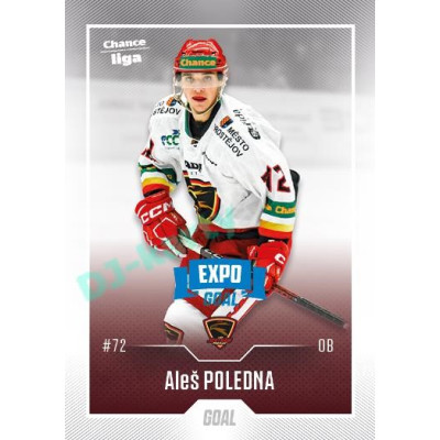 2022/23 Goal Cards Chance Liga 2. série #251 Aleš Poledna Expo Blue x/4