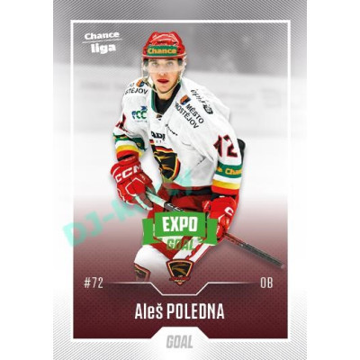 2022/23 Goal Cards Chance Liga 2. série #251 Aleš Poledna Expo Green x/4
