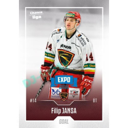 2022/23 Goal Cards Chance Liga 2. série #254 Filip Jansa Expo Blue x/4