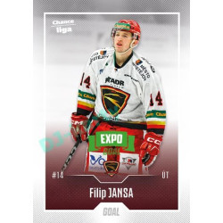 2022/23 Goal Cards Chance Liga 2. série #254 Filip Jansa Expo Green x/4