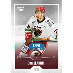 2022/23 Goal Cards Chance Liga 2. série #257 Jan Slanina Expo Blue x/4