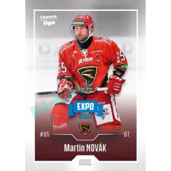 2022/23 Goal Cards Chance Liga 2. série #258 Martin Novák Expo Blue x/4