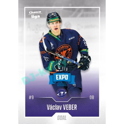 2022/23 Goal Cards Chance Liga 2. série #261 Václav Veber Expo Blue x/4