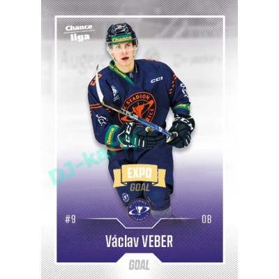 2022/23 Goal Cards Chance Liga 2. série #261 Václav Veber Expo Ostrava GOLD 1of2