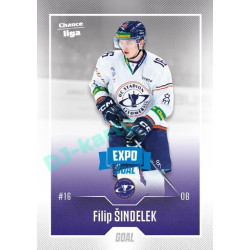 2022/23 Goal Cards Chance Liga 2. série #263 Filip Šindelek Expo Blue x/4