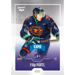 2022/23 Goal Cards Chance Liga 2. série #267 Filip Pártl Expo Blue x/4