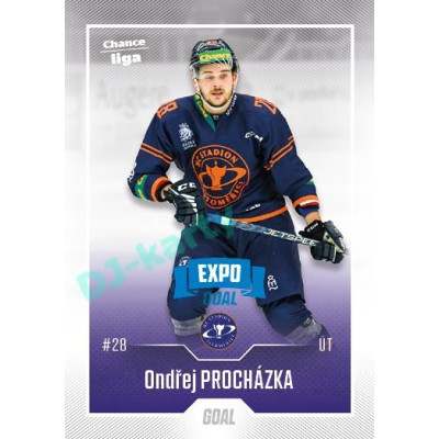 2022/23 Goal Cards Chance Liga 2. série #268 Ondřej Procházka Expo Blue x/4