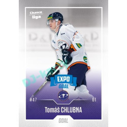 2022/23 Goal Cards Chance Liga 2. série #271 Tomáš Chlubna Expo Blue x/4