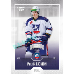 2022/23 Goal Cards Chance Liga 2. série #273 Patrik Fajmon Expo Ostrava SILVER 1of2