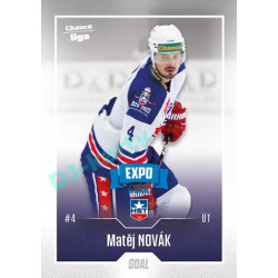 2022/23 Goal Cards Chance Liga 2. série #279 Matěj Novák Expo Blue x/4