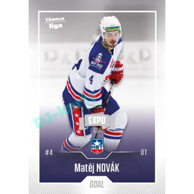 2022/23 Goal Cards Chance Liga 2. série #279 Matěj Novák Expo Ostrava SILVER 1of2
