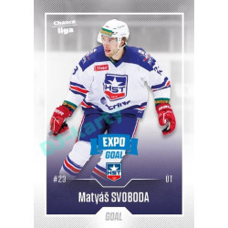 2022/23 Goal Cards Chance Liga 2. série #283 Matyáš Svoboda Expo Blue x/4