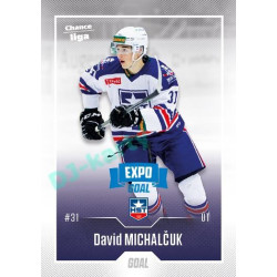 2022/23 Goal Cards Chance Liga 2. série #284 David Michalčuk Expo Blue x/4
