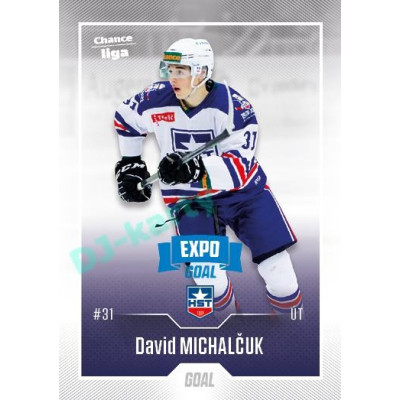 2022/23 Goal Cards Chance Liga 2. série #284 David Michalčuk Expo Blue x/4