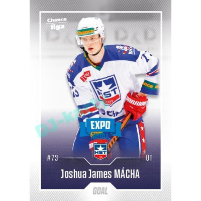 2022/23 Goal Cards Chance Liga 2. série #285 Joshua J. Mácha Expo Blue x/4