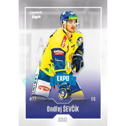 2022/23 Goal Cards Chance Liga 2. série #291 Ondřej Ševčík Expo Blue x/4