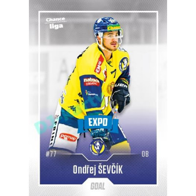 2022/23 Goal Cards Chance Liga 2. série #291 Ondřej Ševčík Expo Blue x/4