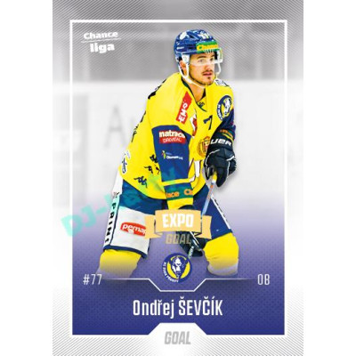 2022/23 Goal Cards Chance Liga 2. série #291 Ondřej Ševčík Expo Ostrava GOLD 1of2