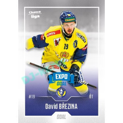 2022/23 Goal Cards Chance Liga 2. série #297 David Březina Expo Blue x/4