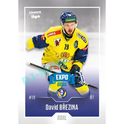 2022/23 Goal Cards Chance Liga 2. série #297 David Březina Expo Blue x/4