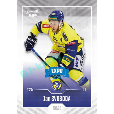 2022/23 Goal Cards Chance Liga 2. série #298 Jan Svoboda Expo Blue x/4