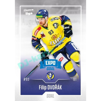 2022/23 Goal Cards Chance Liga 2. série #300 Filip Dvořák Expo Blue x/4
