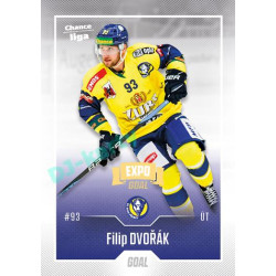 2022/23 Goal Cards Chance Liga 2. série #300 Filip Dvořák Expo Ostrava GOLD 1of2