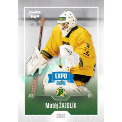 2022/23 Goal Cards Chance Liga 2. série #216 Matěj Žajdlík Expo Blue x/4