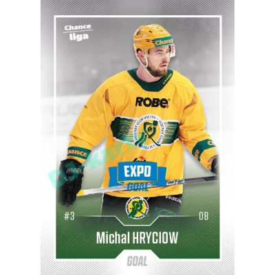 2022/23 Goal Cards Chance Liga 2. série #218 Michal Hryciow Expo Blue x/4