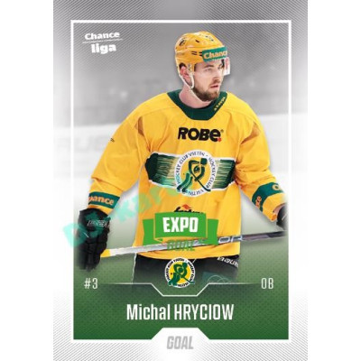 2022/23 Goal Cards Chance Liga 2. série #218 Michal Hryciow Expo Green x/4